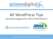 40 WordPress Tips: Security, Engage...
